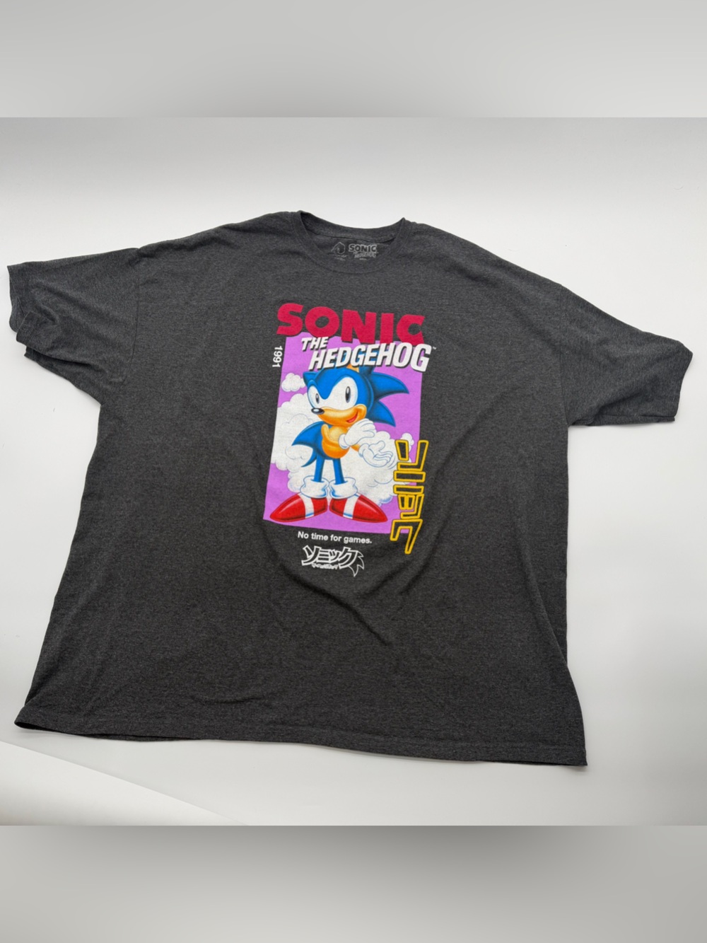 Sonic the Hedgehog Graphic Tee - Dark Gray vintage